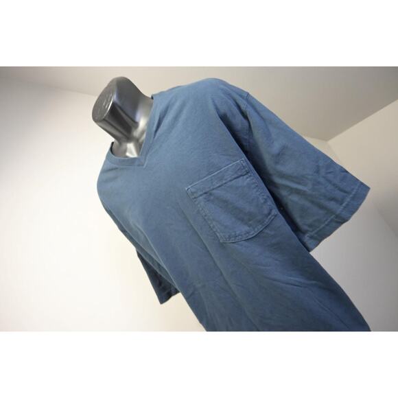 Duluth Trading Co. Tee Shirt Relaxed Long Tails Blue Short Sleeve Mens Sz XL - Picture 1 of 7